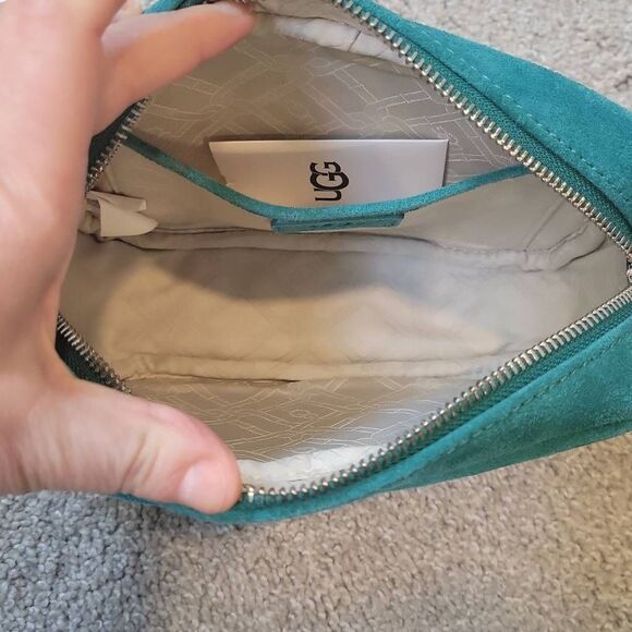 UGG Women's Crossbody Bag Janey II Sheepskin Turquoise - Picture 6 of 10